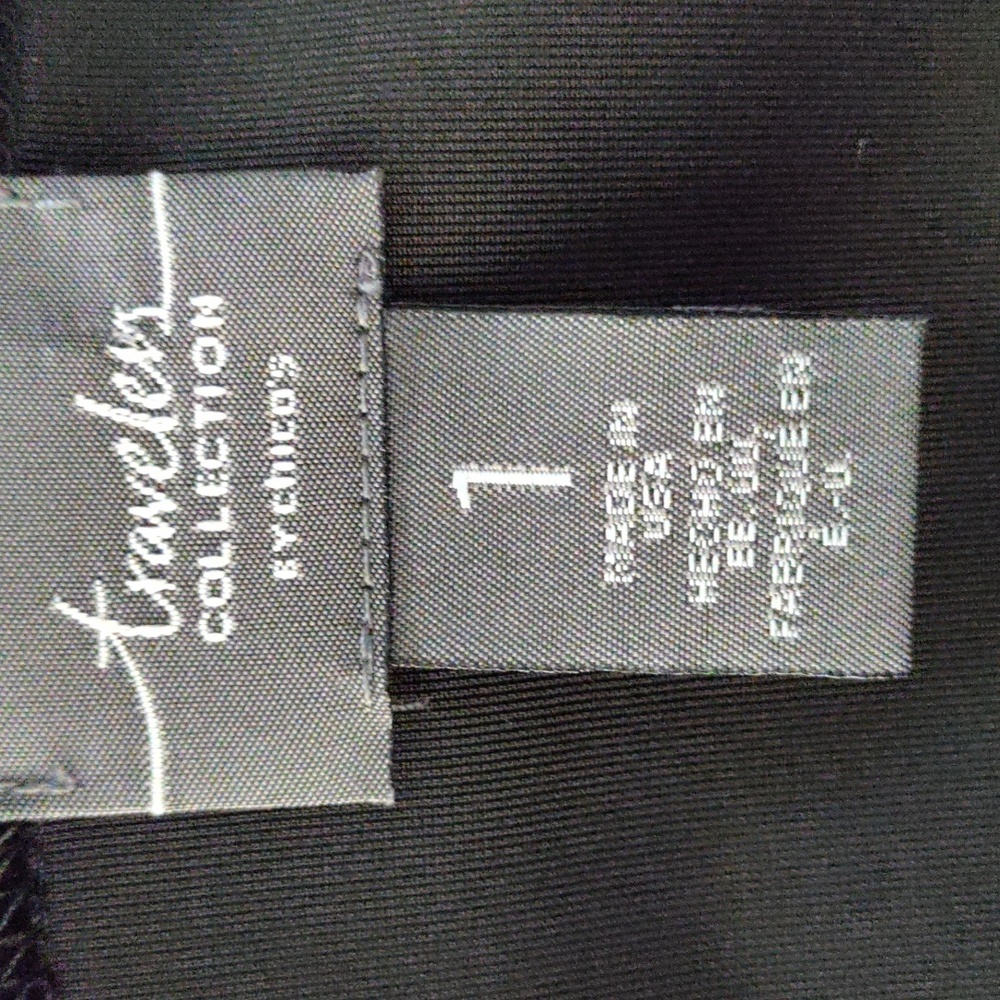 6135 Chico's Travelers Collection black velvet tank top 1 M - Picture 6 of 9